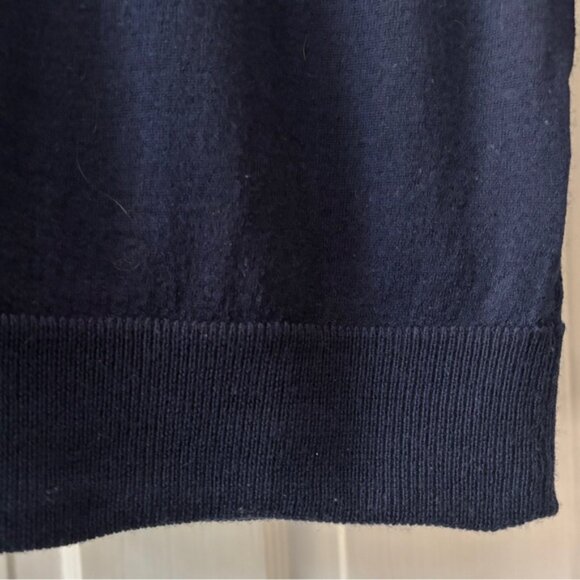 Jenni Kayne Sweater Hudson Crewneck 100% Merino Wool Navy Blue Size M - Picture 7 of 14